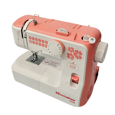 Moonstar 588 – 12 Desenli Ev Tipi Düz Dikiş Makinesi (Pembe)