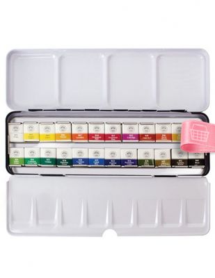 Mungyo Professional Watercolor Sulu Boya Seti - Half Size - 24 Renk