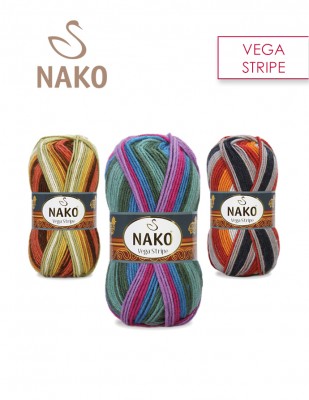 NAKO - Nako Vega Stripe El Örgü İplikleri