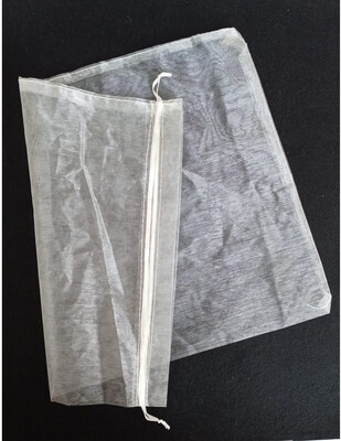  - Organze Tül Kese - Krem - 30x40 cm - 3 Adet
