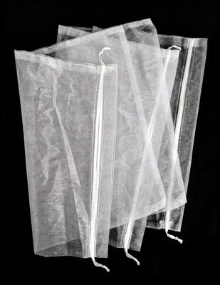 Organze Tül Kese - Krem - 30x40 cm - 3 Adet