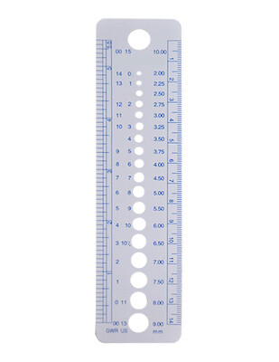  - Örgü Şişleri Ölçüm Cetveli, Şiş Numaralarını Bulmak Çok Kolay