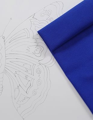 Panç Nakış Seti - 40 x 40 cm - Mavi Kelebek