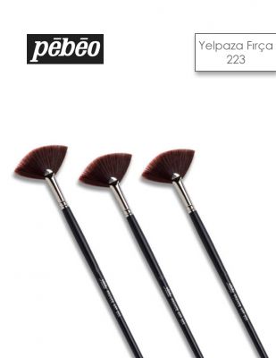 Pebeo 223 Seri Yelpaze Fırçalar - Sentetik Kıl, Uzun Sap