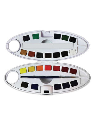 Pebeo Aquarelle Fine Oval Palet Sulu Boya Seti - 24 Renk