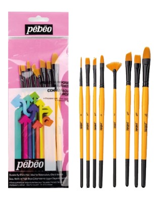 PEBEO - Pebeo Çok Amaçlı Fırça Seti - Karma 8li Fırça Seti - Set 4