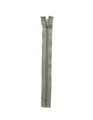 Plastik Dişli Düz Fermuar - 18 cm - Açık Gri