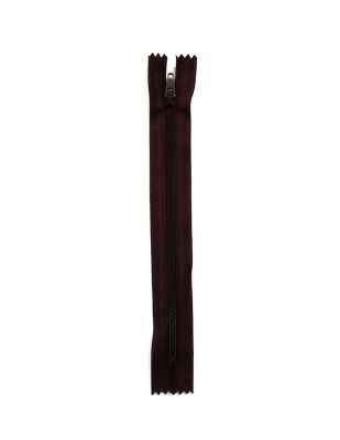 Plastik Dişli Düz Fermuar - 18 cm - Bordo