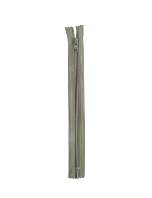  - Plastik Dişli Düz Fermuar - 18 cm - Gri