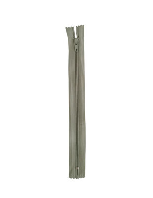 Plastik Dişli Düz Fermuar - 18 cm - Gri