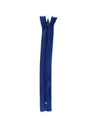  - Plastik Dişli Düz Fermuar - 18 cm - Koyu Mavi