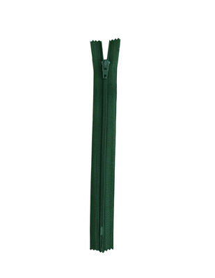 Plastik Dişli Düz Fermuar - 18 cm - Orman Yeşili