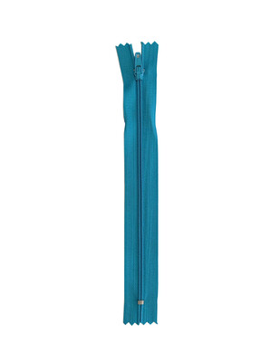  - Plastik Dişli Düz Fermuar - 18 cm - Turkuaz