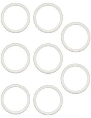  - Plastik Halka - Beyaz - Çap : 4,5 cm - 8 Adet