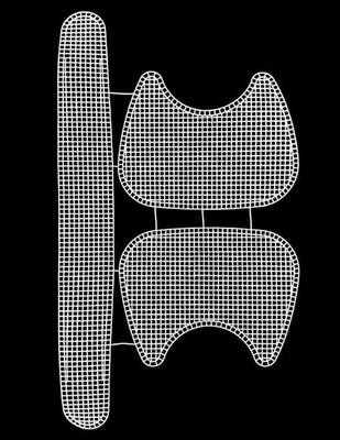  - Plastik Kanvas - Kedi, Çanta - 22 x 16 cm