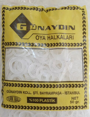  - Plastik Oya Halkaları - Çap: 1,5 cm - 50 gr