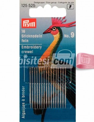 PRYM - Prym Nakış İğnesi - Altın Gözlü - 16 Adet - No 9 - 125525