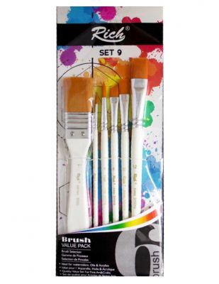 Rich Fırça Seti - 6lı Karışık Fırça Seti - Set 9