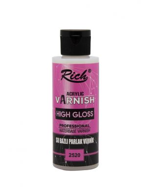 Rich High Gloss Su Bazlı Vernik - Parlak - 120 cc