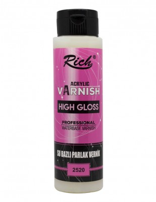 RICH - Rich High Gloss Su Bazlı Vernik - Parlak - 500 cc