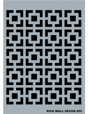 RICH - Rich Stencil - 50 x 70 cm - Wall Decor 002
