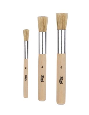 ART DESIGN - Rich Stencil Tampon Fırça Seti - 2, 4, 6 Numara