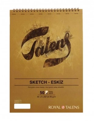 ROYAL TALENS - Royal Talens Sketch Eskiz Defteri, İnce Grenli, A4 - 90 gr - 50 Yaprak