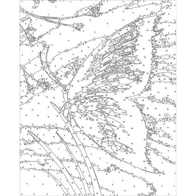 Sayılarla Tuval Boyama Seti - 40 x 50 cm - Kelebek