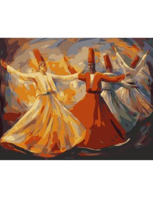 Sayılarla Tuval Boyama Seti - 40 x 50 cm - Mevlevi