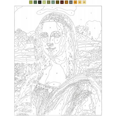 Sayılarla Tuval Boyama Seti - 40 x 50 cm - Mona Lisa