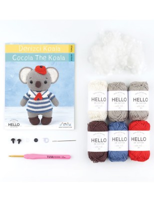 TUVA - Amigurumi Kiti - Denizci Koala - SCF04 (1)