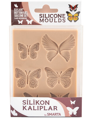 NUREART - Smarta Silikon Kalıp - Zarif Kelebekler - SK1013100