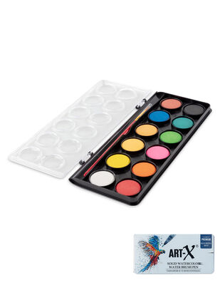 Art-x Tablet Suluboya Seti - 12 Renk ve Fırça