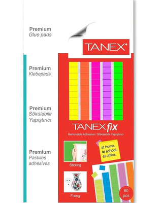  - Tanex Sökülebilir Yapıştırıcı - 80 Adet