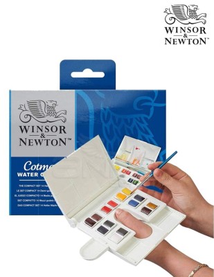  - Winsor & Newton Cotman Compact Sulu Boya Seti - 14lü Yarım Tablet