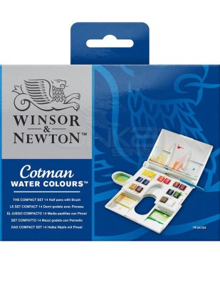  - Winsor & Newton Cotman Compact Sulu Boya Seti - 14lü Yarım Tablet (1)