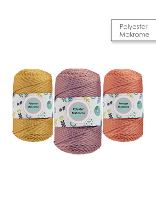  - Polyester Makrome El Örgü İplikleri - 200 gr