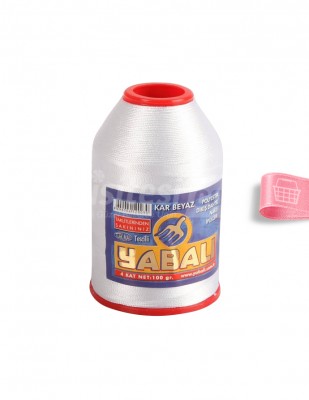 YABALI - Yabalı Dantel İpliği - No:50 - 100 gr - Kar Beyaz