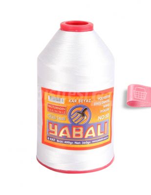 Yabalı Dantel İpliği - No:50 - 400 gr - Beyaz