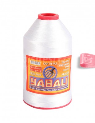 YABALI - Yabalı Dantel İpliği - No:50 - 400 gr - Kar Beyaz