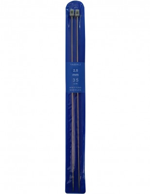 YABALI - Yabalı Örgü Şişi - Titanyum - 35 cm - No 2,5