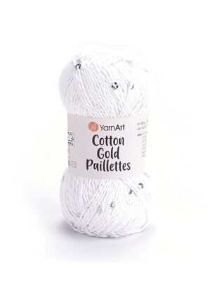 Yarnart Cotton Gold Paillettes El Örgü İplikleri - Thumbnail