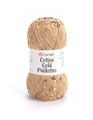 Yarnart Cotton Gold Paillettes El Örgü İplikleri - Thumbnail