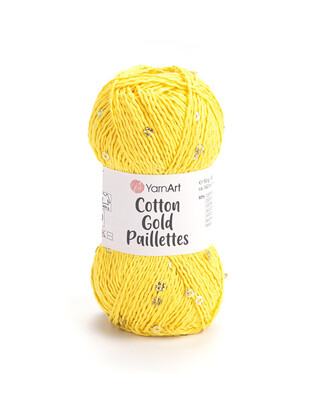 Yarnart Cotton Gold Paillettes El Örgü İplikleri - Thumbnail