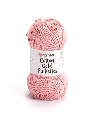 Yarnart Cotton Gold Paillettes El Örgü İplikleri - Thumbnail
