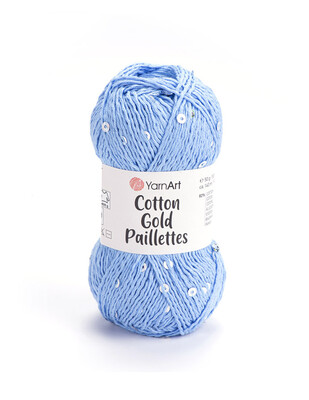 Yarnart Cotton Gold Paillettes El Örgü İplikleri - Thumbnail