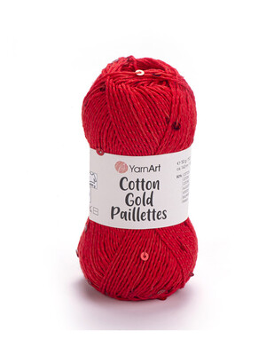 Yarnart Cotton Gold Paillettes El Örgü İplikleri - Thumbnail