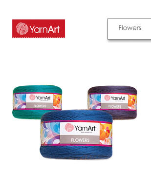 YARNART - Yarnart Flowers El Örgü İplikleri - 250 gr - 1000 m