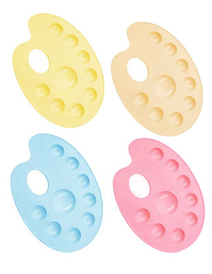 Resim Paleti, Plastik, Godeli - 19,5 x 14 cm - Renkli